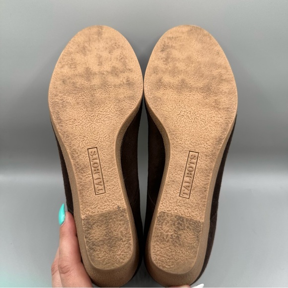 Talbots Brown Suede Leather Ankle Boots Wedge Heel Women Sz 9 Chukka - Picture 8 of 10